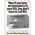 Porche 24 Road Assistance Vintage Poster Ad