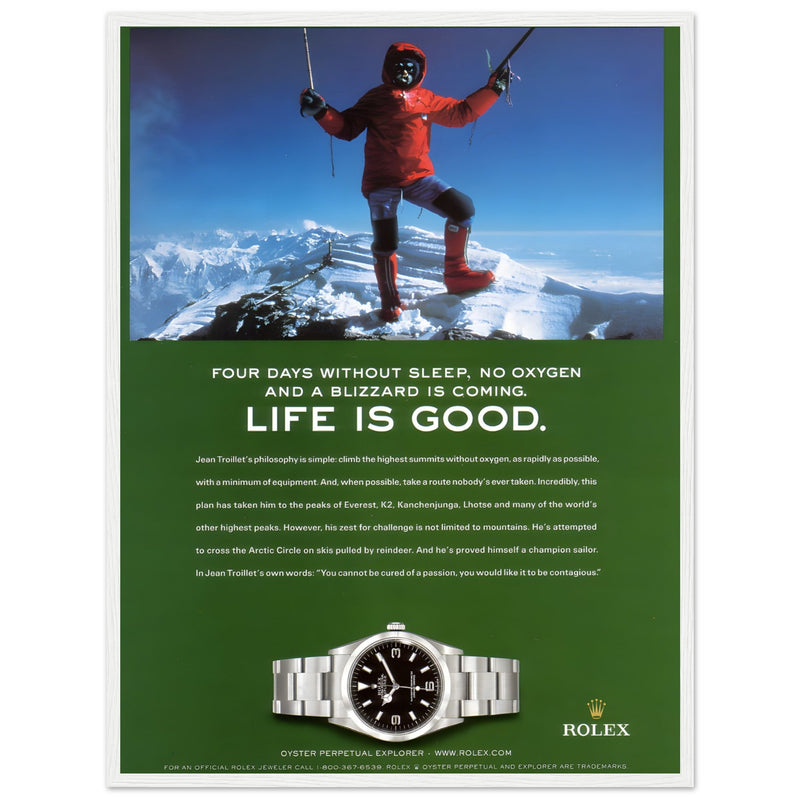 Rolex Life is Good Vintage Poster Ad