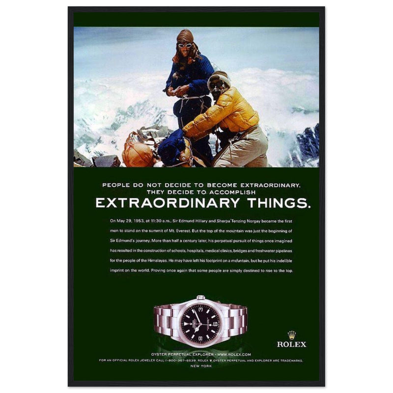 Rolex Oyster Perpetual Explorer Vintage Poster Ad