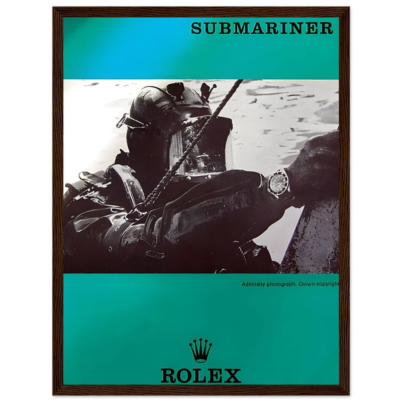 Rolex Submariner Diver Vintage Poster Ad