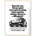Porsche 911 Vintage Ad Poster