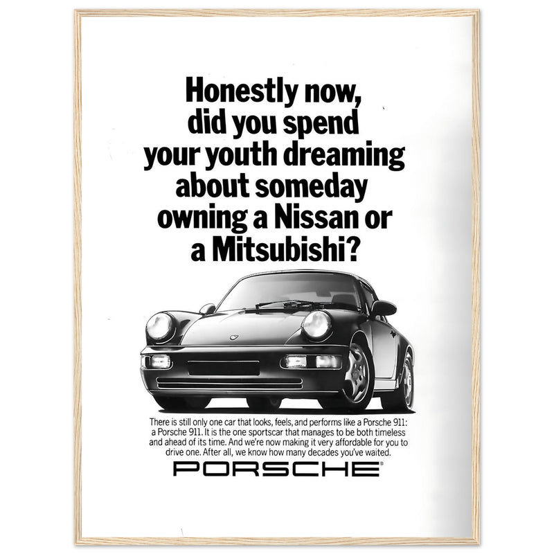 Porsche 911 Vintage Ad Poster