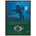 Rolex Sea-Dweller Save The Planet Vintage Poster Ad