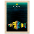 Rolex Submariner Fish Vintage Poster Ad - Premium Matte Paper