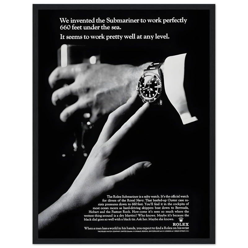 Rolex Submariner Any Level Vintage Poster Ad