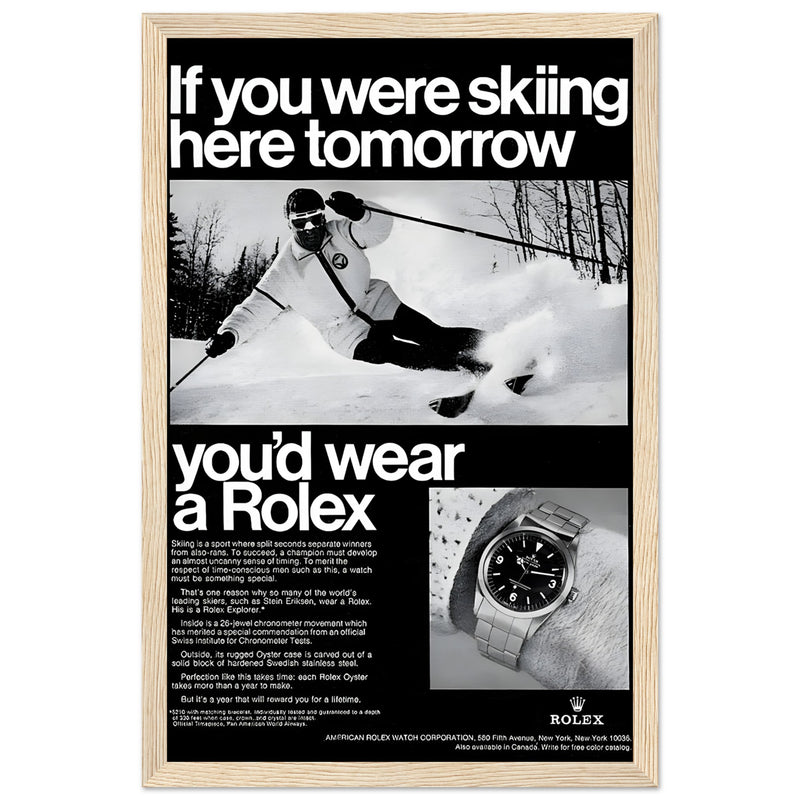 Rolex Ski Vintage Poster Ad