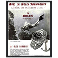 Avec La Rolex Submariner Vintage Poster Ad