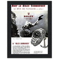 Avec La Rolex Submariner Vintage Poster Ad