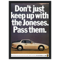 Porsche Turbo 944 Vintage Ad Poster