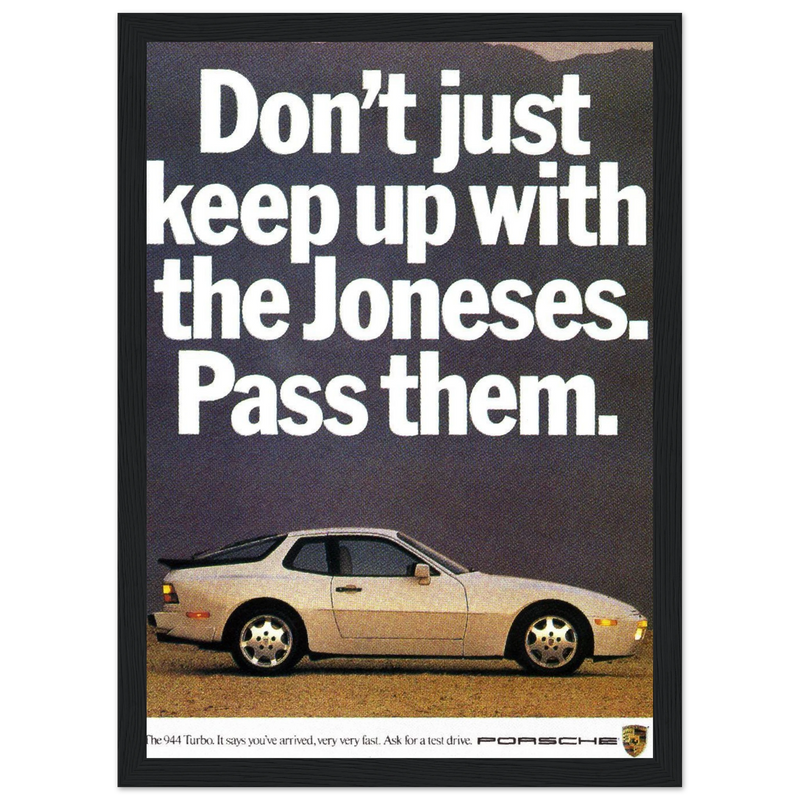 Porsche Turbo 944 Vintage Ad Poster