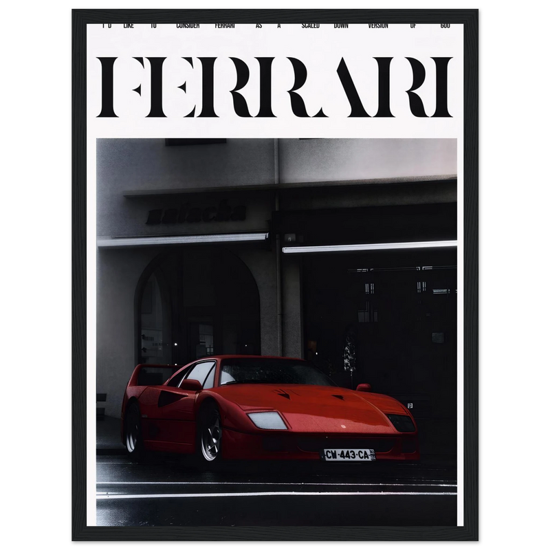 Ferrari Red Vintage Poster Ad