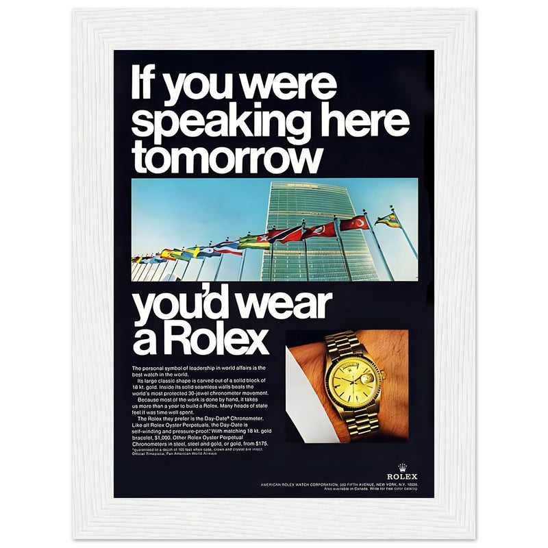 Rolex Day-Date UN Vintage Poster Ad