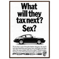 Porsche Tax Vintage Poster Ad