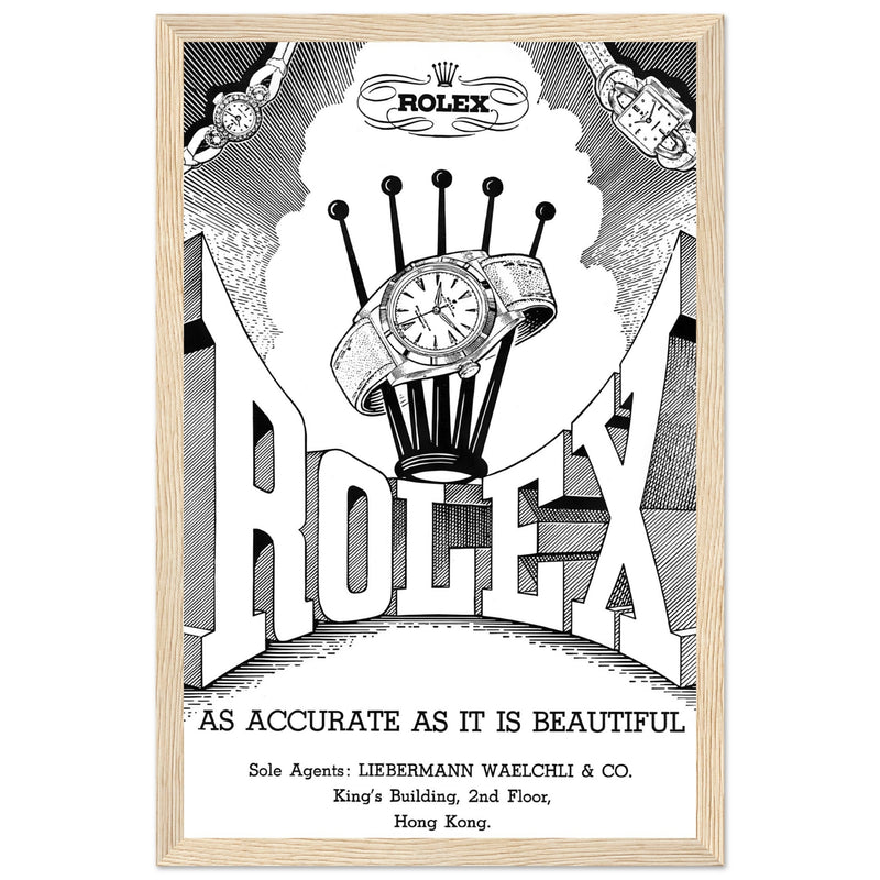 Rolex Hong Kong Jewellers Vintage Poster Ad