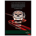 Rolex Live For Greatness Vintage Poster Ad