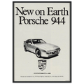 Porsche 944 New on Earth Vintage Poster Ad