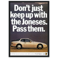 Porsche Turbo 944 Vintage Ad Poster