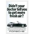 Porsche 911 Fresh Air Vintage Poster Ad