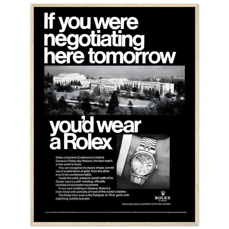 Rolex Datejust Geneva Vintage Poster Ad