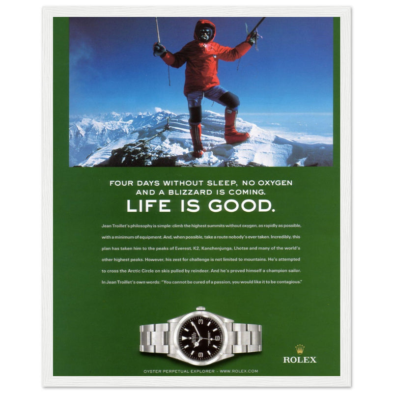 Rolex Life is Good Vintage Poster Ad
