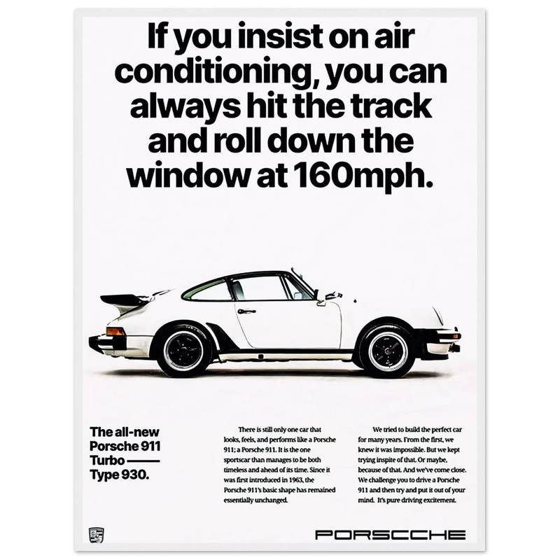 Porsche All New 911 Vintage Poster