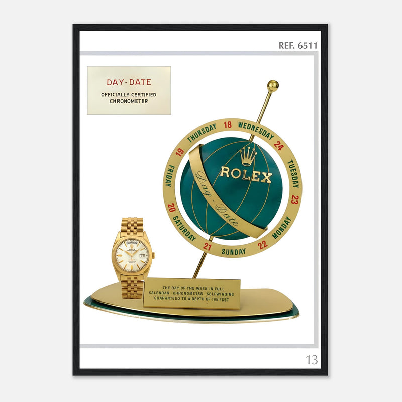Rolex Day-Date Globe Vintage Poster Ad