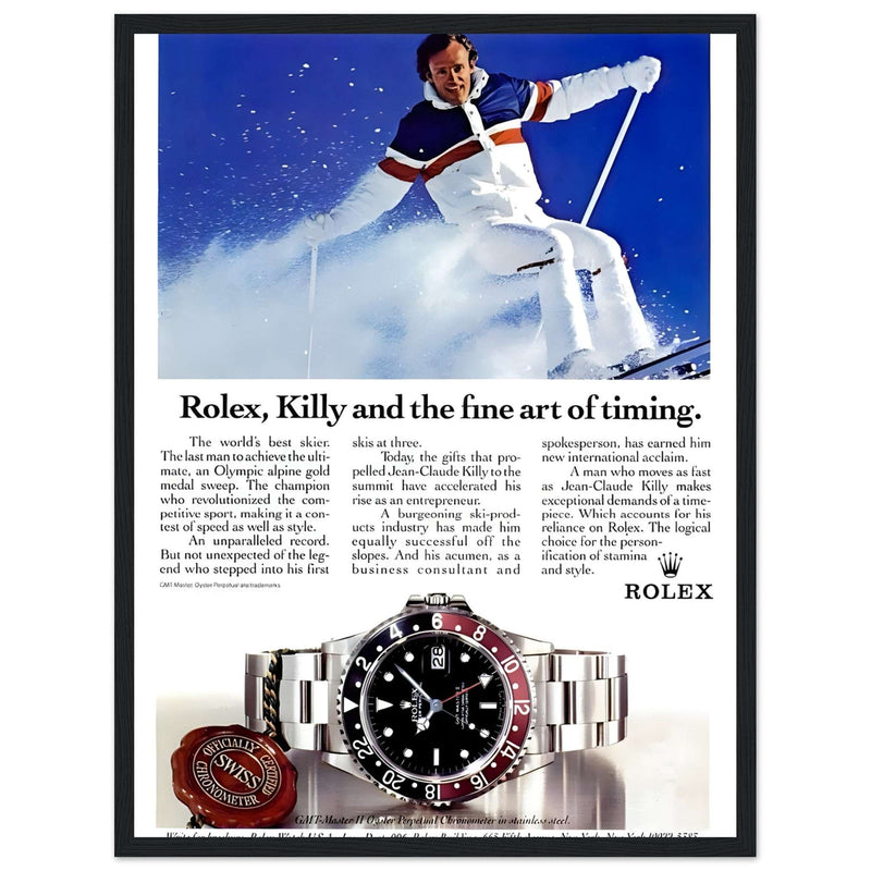 Rolex Alpine Gold Medal Sweep Vintage Poster