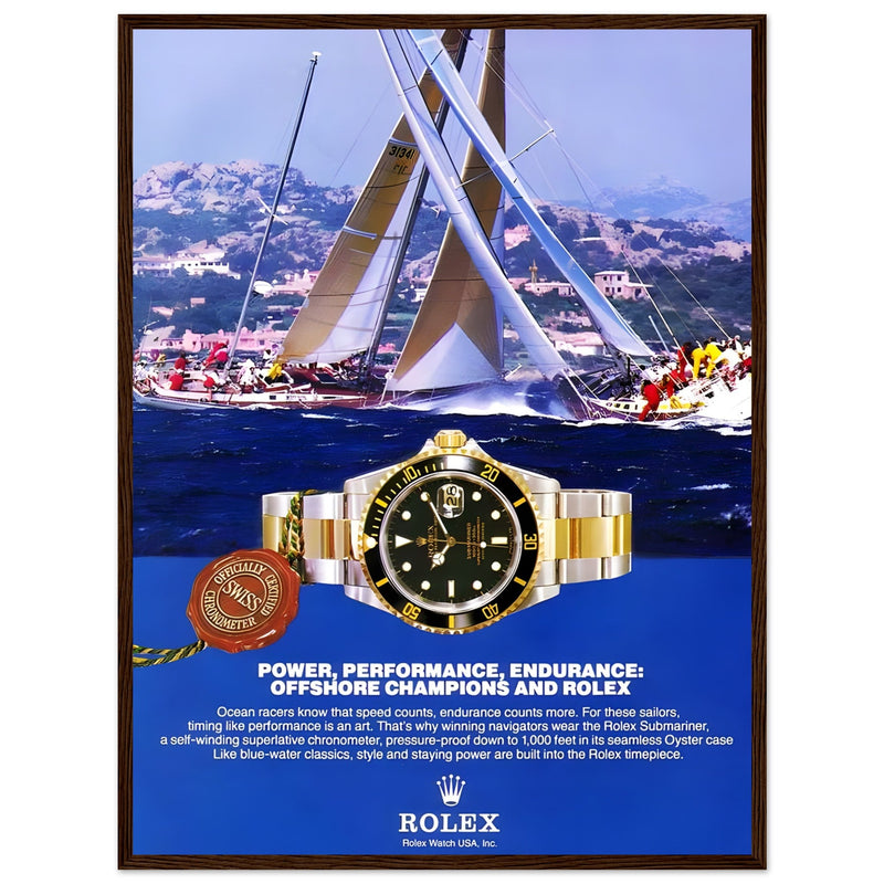 Rolex Submariner Offshore Champions Vintage Poster Ad