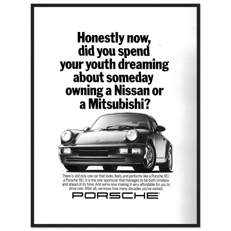 Porsche 911 Vintage Ad Poster