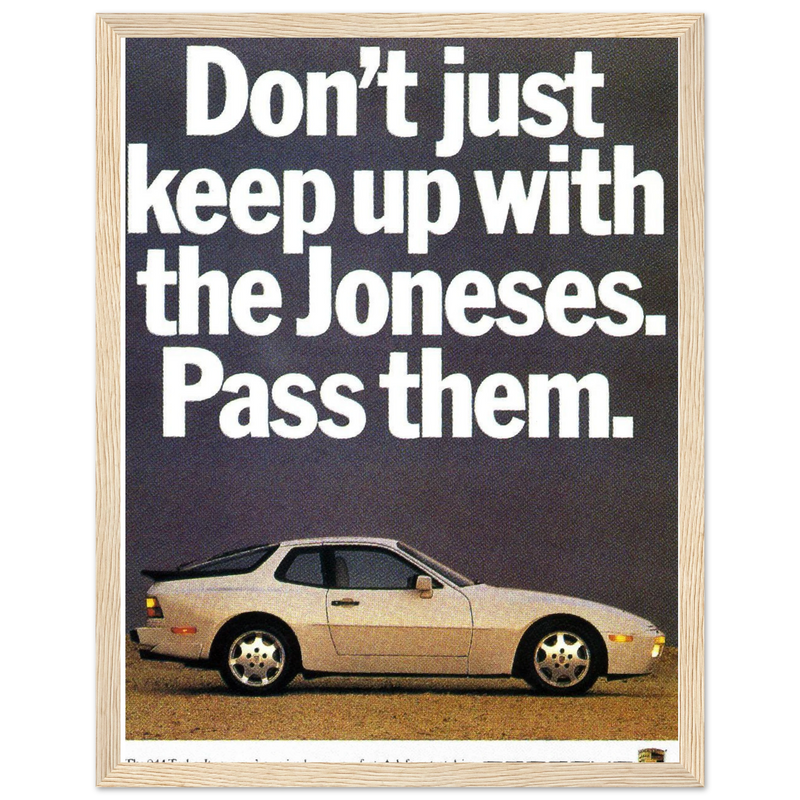 Porsche Turbo 944 Vintage Ad Poster