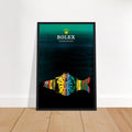 Rolex Submariner Fish Vintage Poster Ad - Premium Matte Paper