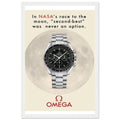 Omega Race to the Moon Vintage Poster Ad