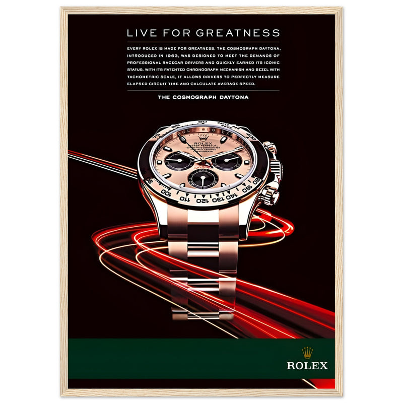 Rolex Live For Greatness Vintage Poster Ad