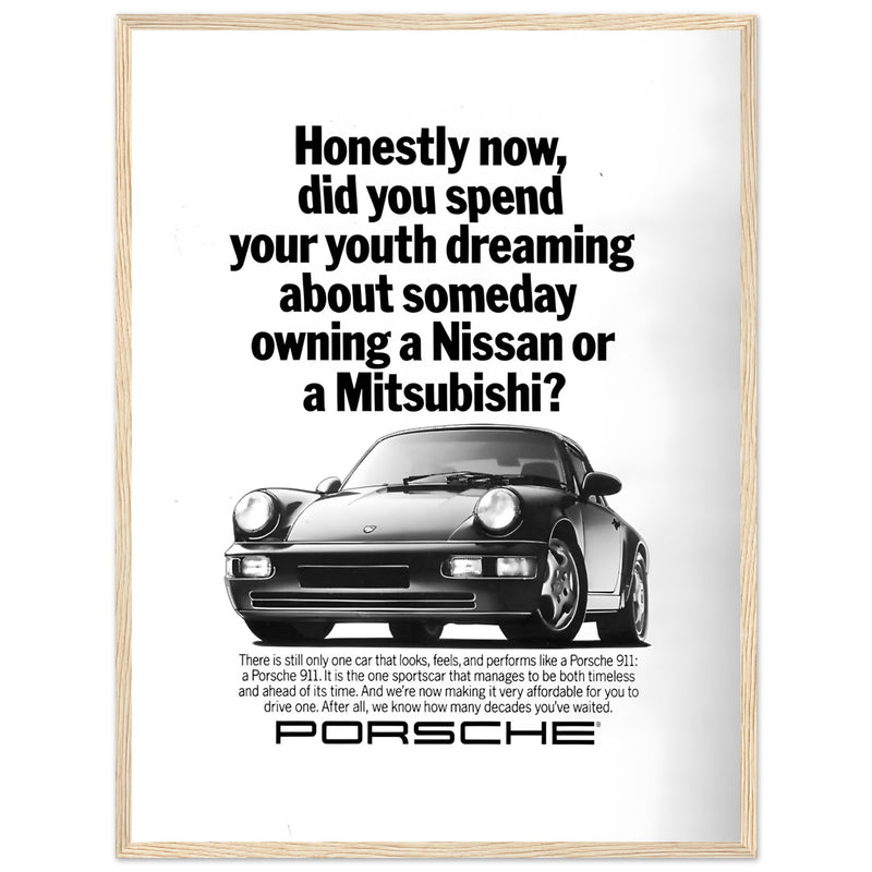Porsche 911 Vintage Ad Poster