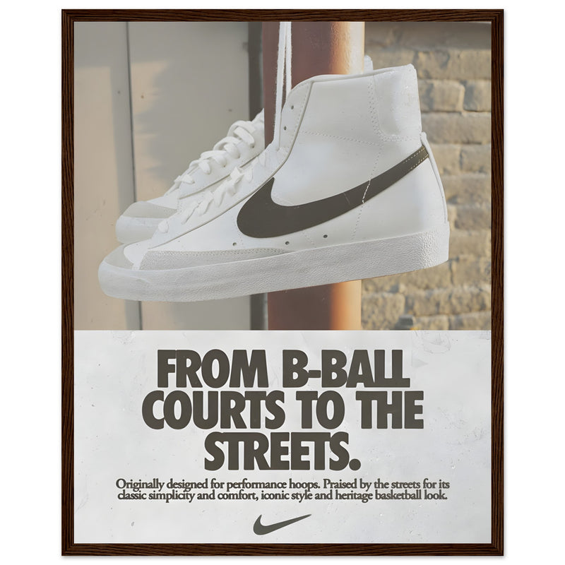 Nike Court to the streets Vintage Poster Ad