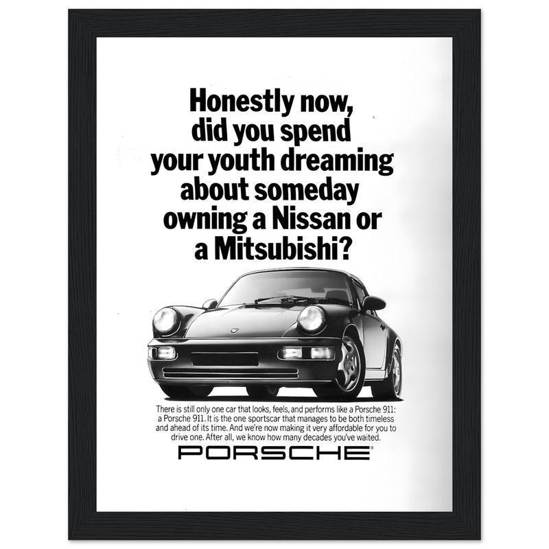 Porsche 911 Vintage Ad Poster