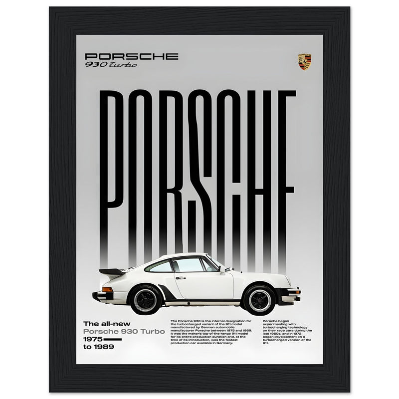 Porsche 930 Turbo 1975 Vintage Poster Ad