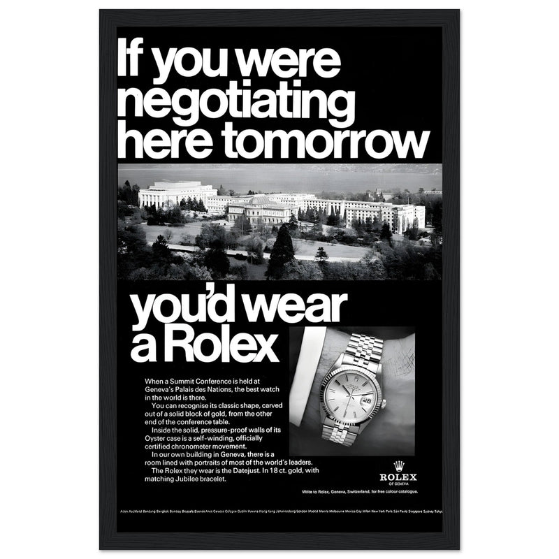 Rolex Datejust Geneva Vintage Poster Ad
