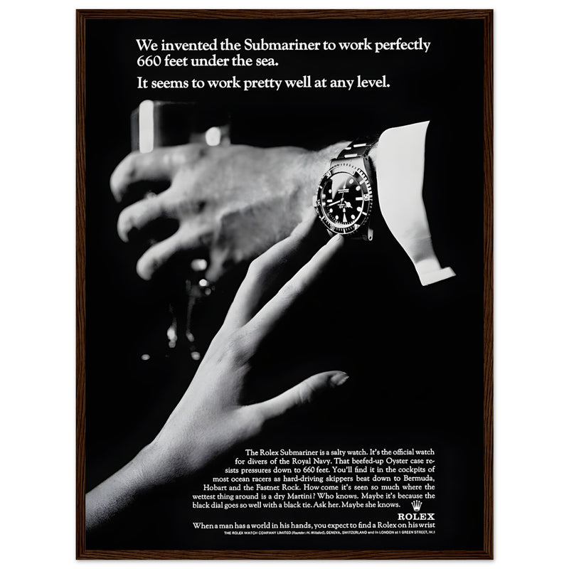 Rolex Submariner Any Level Vintage Poster Ad