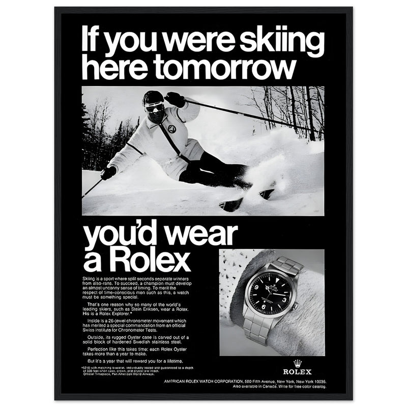 Rolex Ski Vintage Poster Ad