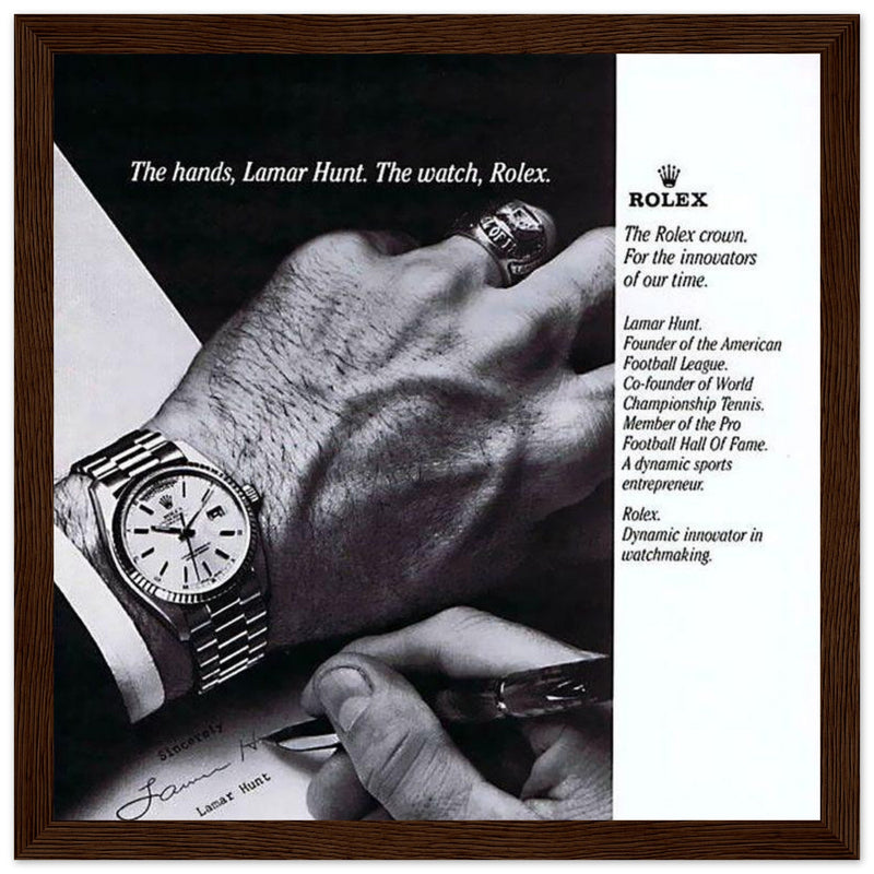 Rolex Lamar Hunt Vintage Poster Ad