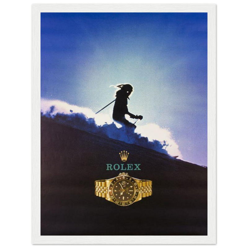 Rolex Skiing Vintage Poster Ad