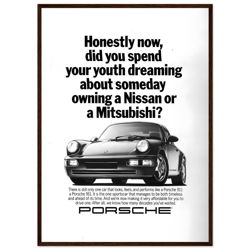 Porsche 911 Vintage Ad Poster