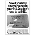 Porche 24 Road Assistance Vintage Poster Ad