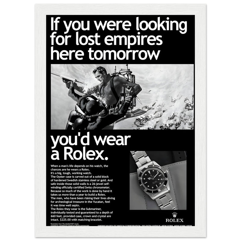 Rolex Submariner Vintage Poster Ad