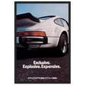 Porsche - Exclusive, Explosive, Expensive Vintage Poster