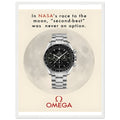 Omega Race to the Moon Vintage Poster Ad