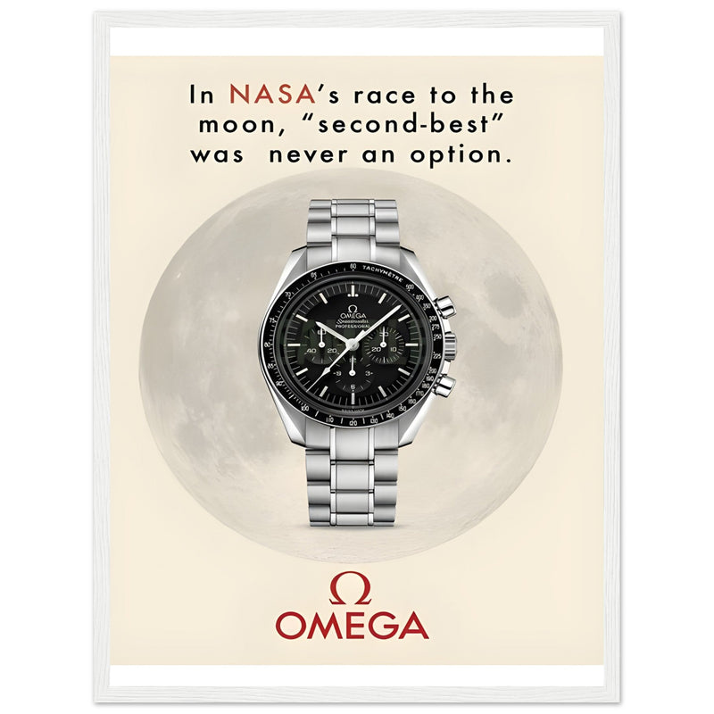 Omega Race to the Moon Vintage Poster Ad