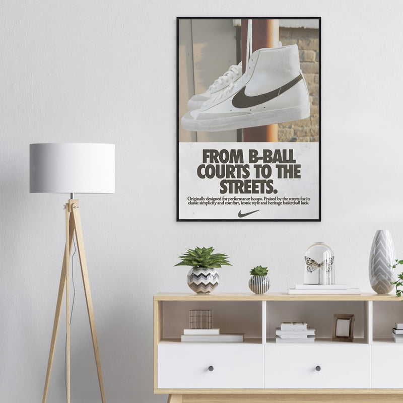 Nike Court to the streets Vintage Poster Ad