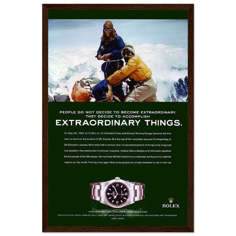 Rolex Oyster Perpetual Explorer Vintage Poster Ad